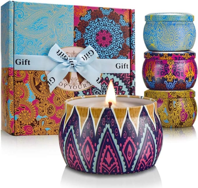 Geurende kaarsen set voor vrouwen - 4 x 4 oz