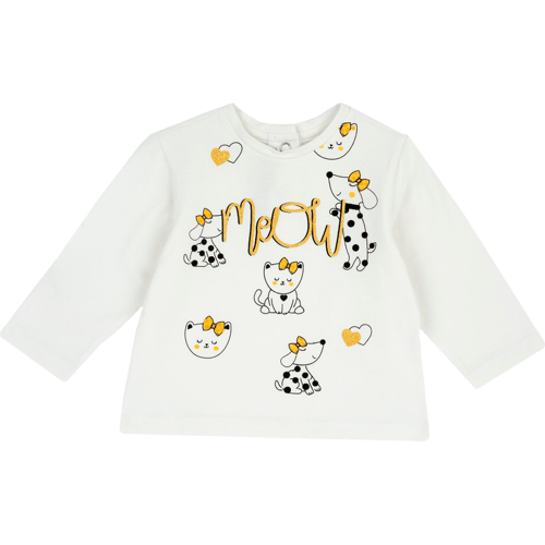 Chicco T-shirt met lange mouwen 68 Natuurlijk