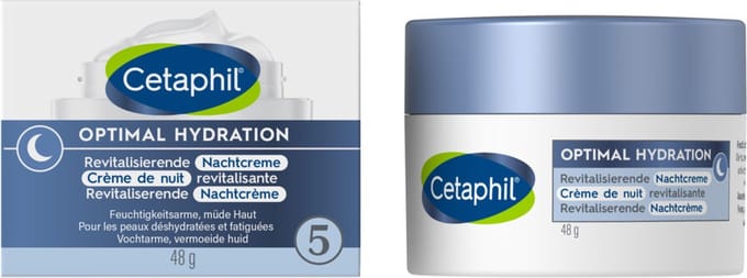 Cetaphil Optimal Hydration Herstellende Nachtcrème - 2 x 48 gr - Voordeelpakket