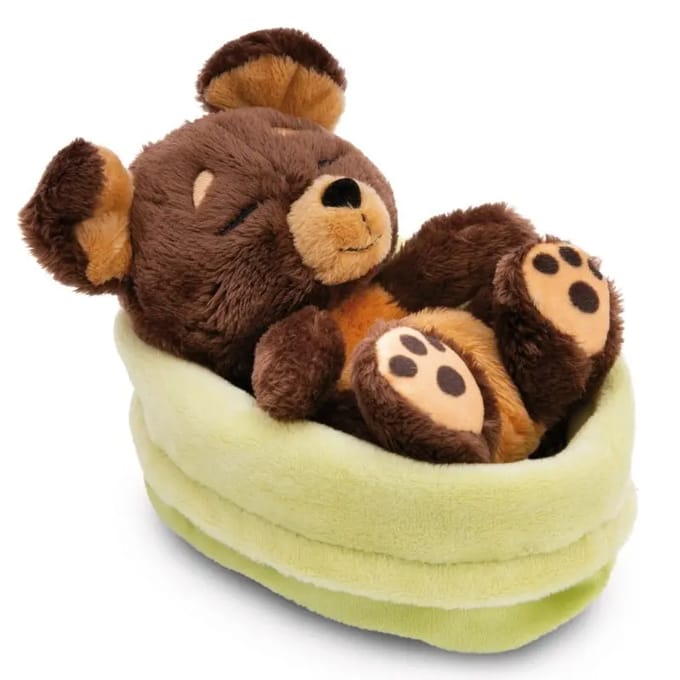 Nici Hond Slaapt In Mand Teddy 12 Cm Bruin Kinderen