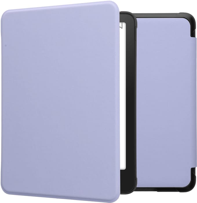 kwmobile e-reader hoesje geschikt voor Amazon Kindle Paperwhite (2024) / Colorsoft hoes - E reader flip case met magnetische sluiting - Ereader cover in lavendel