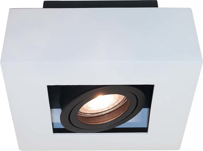 Artdelight - Spot Bosco 1 lichts 14 x 14 cm wit-zwart
