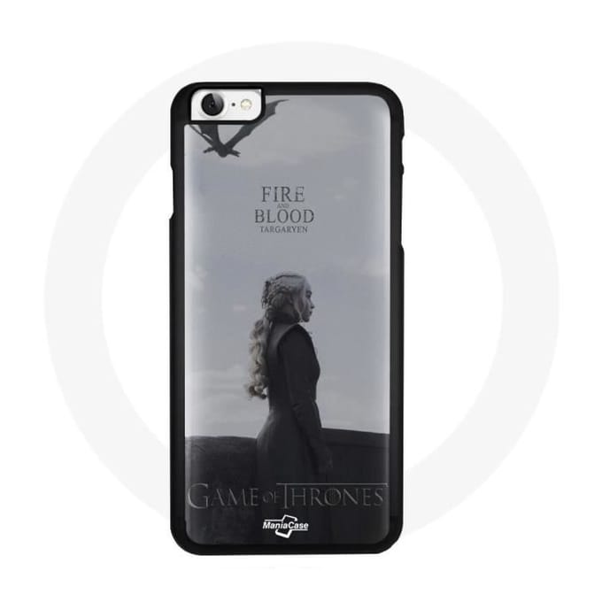 Coque - Maniacase - Iphone 4 - Game of Thrones - Daenerys Targaryen - Logo Gris noir