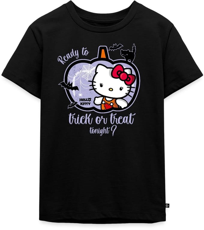 Hello Kitty Halloween Trick Of Treat Premium T Shirt Kinderen