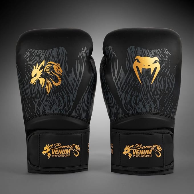 Venum x Chimaev Boxing Gloves - Black/Gold - 12oz