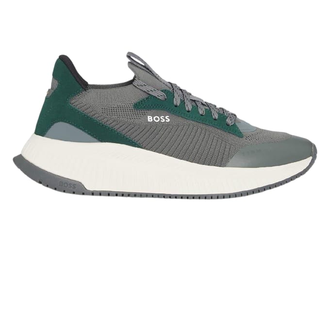 Boss Heren TTNM EVO Suède Sneakers (Groen)