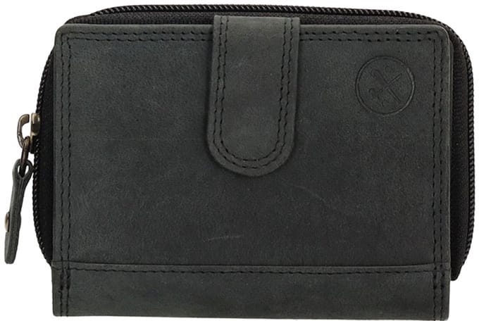 Hide & Stitches Portemonnee Johan van Amstel Zwart