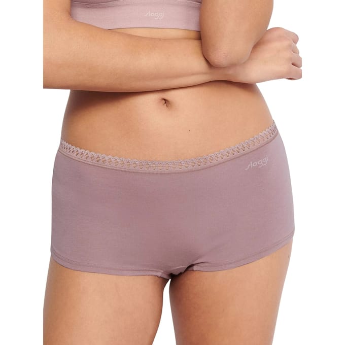 Sloggi Women GO Crush Short (3-pack) - dames boxer - lichtroze - mauve - print