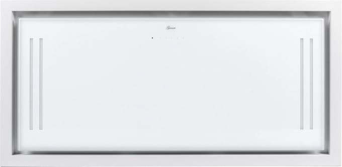 GURARI plafondAfzuigkap GCH C 343 90 WH PRIME+Slang, Afzuigkap 90cm/ wit glas/ efficiënt/ krachtig 1000m³