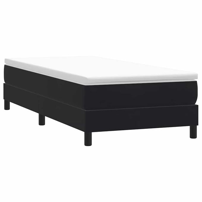vidaXL - Boxspring - zonder - matras - fluweel - zwart - 100x210 - cm
