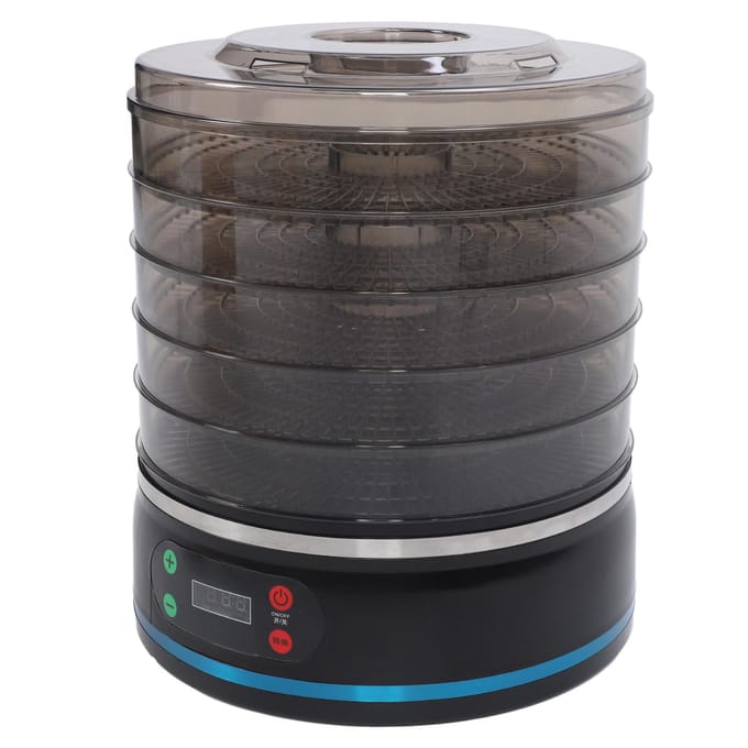 5 Lades Voedseldehydrator Machine Gedroogde Vruchtenmachine Dehydrateer Beef Jerky Vlees Paddenstoelen Vruchten L gray