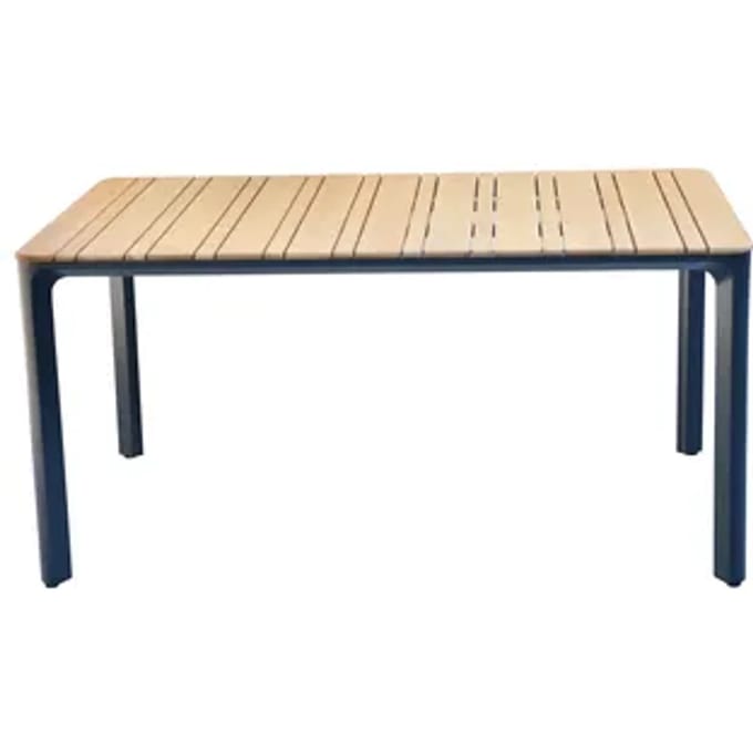 Central Park Lorenzo Eettafel - Teak - Aluminuim - 155x90x75 Cm