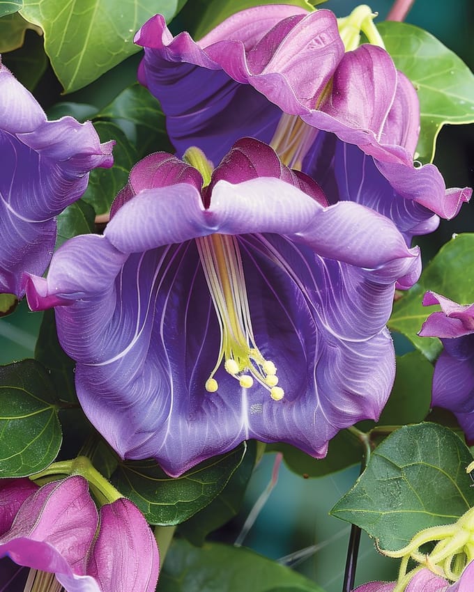 2 sets - Klokwinde Zaden Cobaea Scandens Eenjarig Klimplant Violetblauw