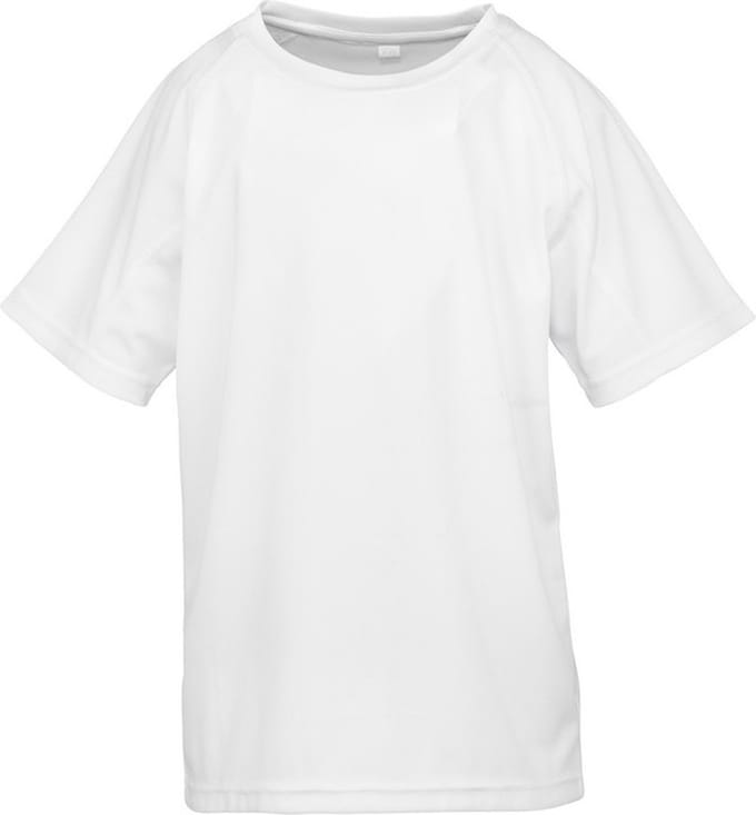 Spiro Childrens Boys Performance Aircool T-Shirt (Wit)