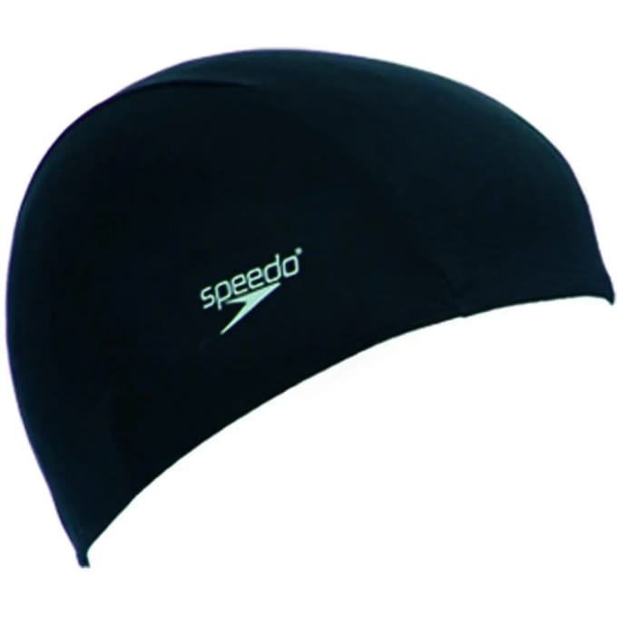 Speedo badmuts polyester zwart - zwemaccessoire voor volwassenen.