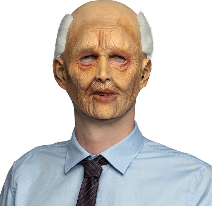 Boland - Latex masker Oude man - Volwassenen - Professor -