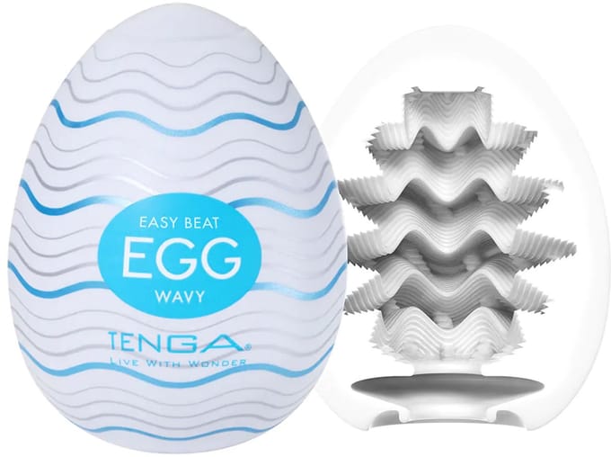 Tenga Wavy Eggs 6-Pack - Masturbator Set met Golvende Ribbels