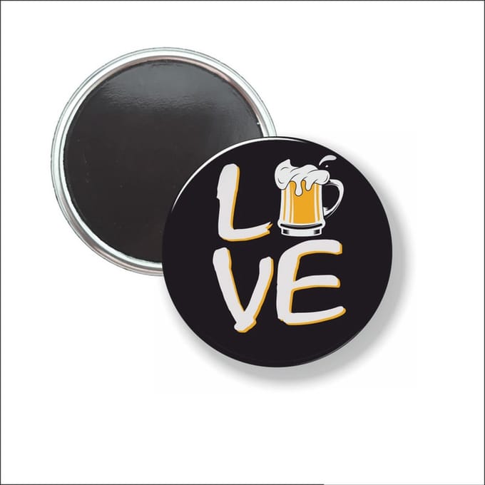 Button Met Magneet 58 MM - Love Beer - NIET VOOR KLEDING