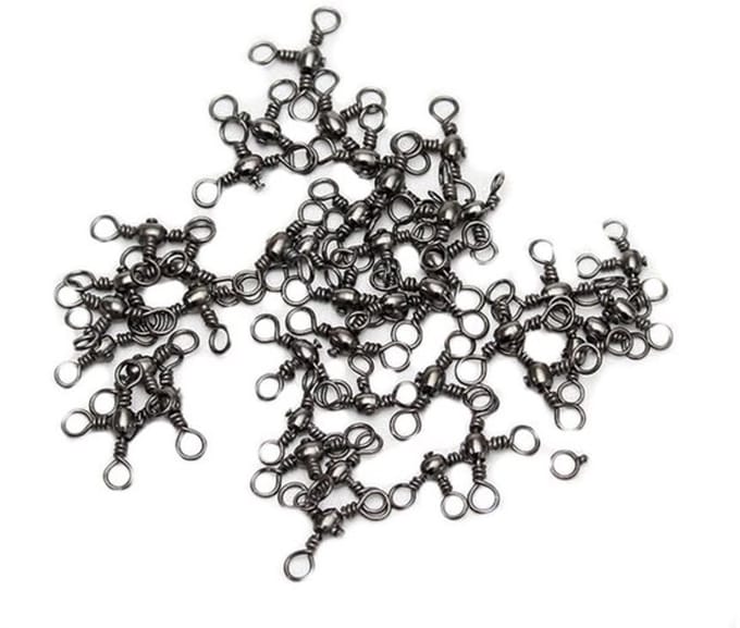 Allecto - 100 Pack Vissen Swivels - 3-weg Draaibare Wartels