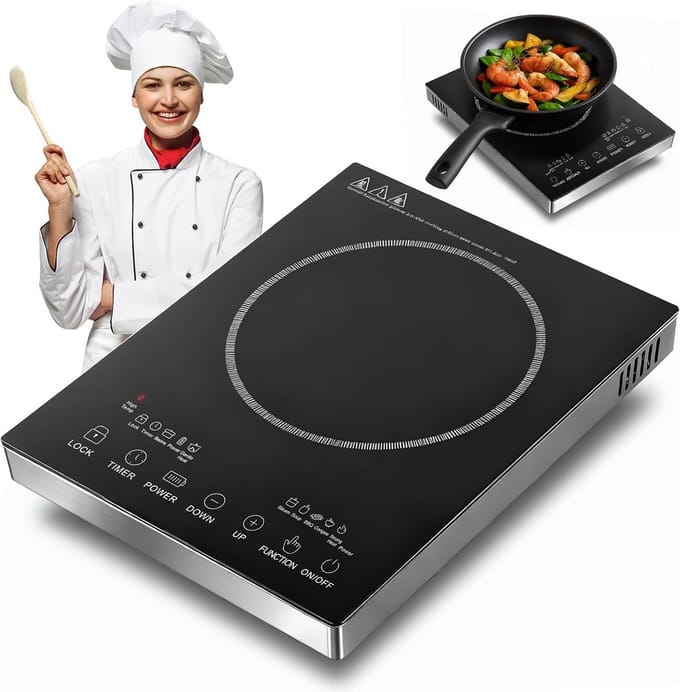 Draagbare Keramische Kookplaat - 3500W - Touch Control met Timer, 1 Zone