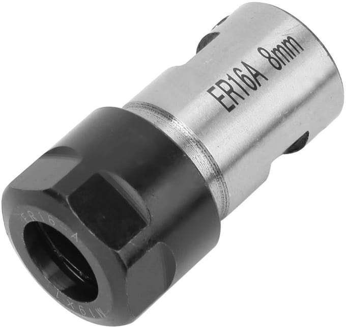 Allecto - Mandrin Adapter - 8mm - Diepe Gatbewerking - Geschikt voor