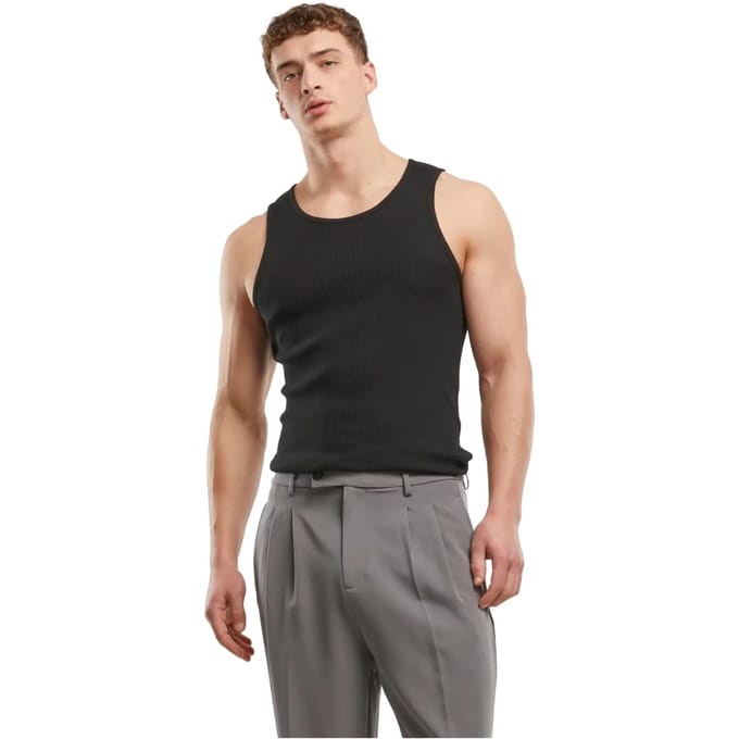 Urban Classics - Big Rib Tanktop - S - Zwart