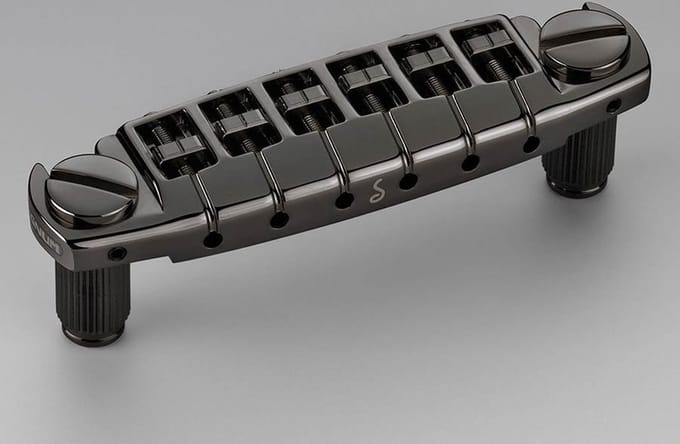 Gitaar brug Schaller 12350400 Signum Locking Studs Zwart Chroom