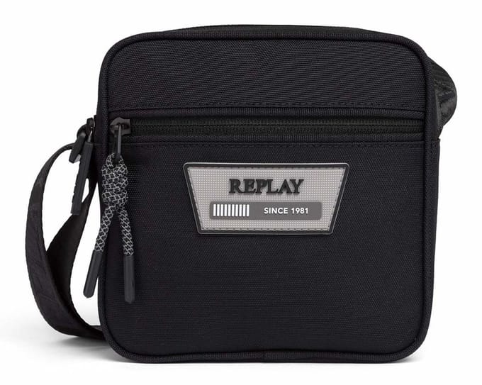 REPLAY schoudertas Reporter Bag Black zwart