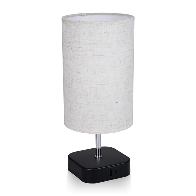 Lampe de table à commande tactile, lampe de chevet avec ampoule LED 4 W, lumière blanche chaude, intensité variable sur 3 niveaux Square US Plug