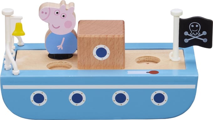 Peppa Pig - Houten boot met 1 figuurtje