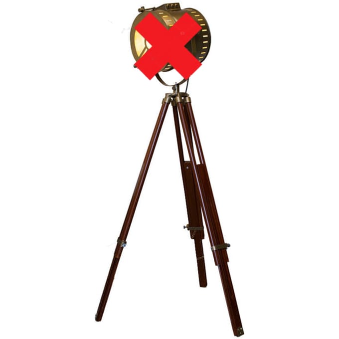 statief voor vloerlamp dover bronze - 91x15 cm - bruin