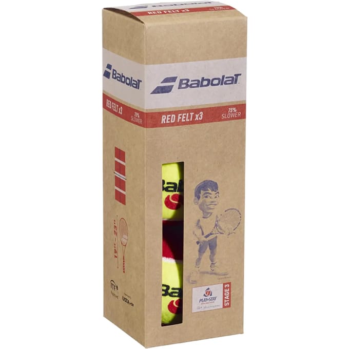 Babolat Red Felt (Stage 3) Zak Met 3 Stuks