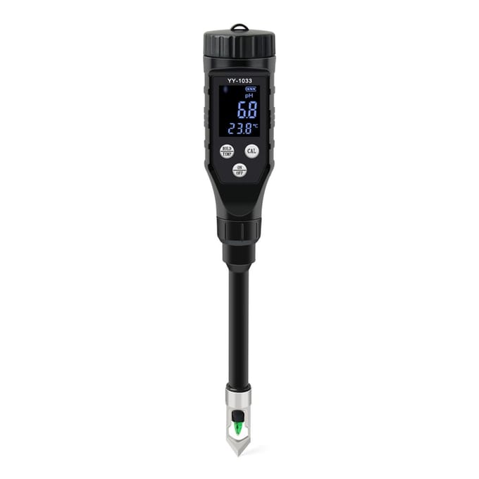 2 in 1 LCD digitaal display Bodem PH-tester Bodemtemperatuur / PH-testers Tuinplanten Bodemdetector Bodem zwart