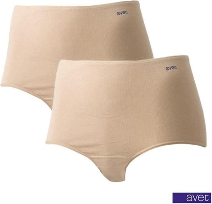 Avet dames tailleslip - maat M - 2-pack - huid