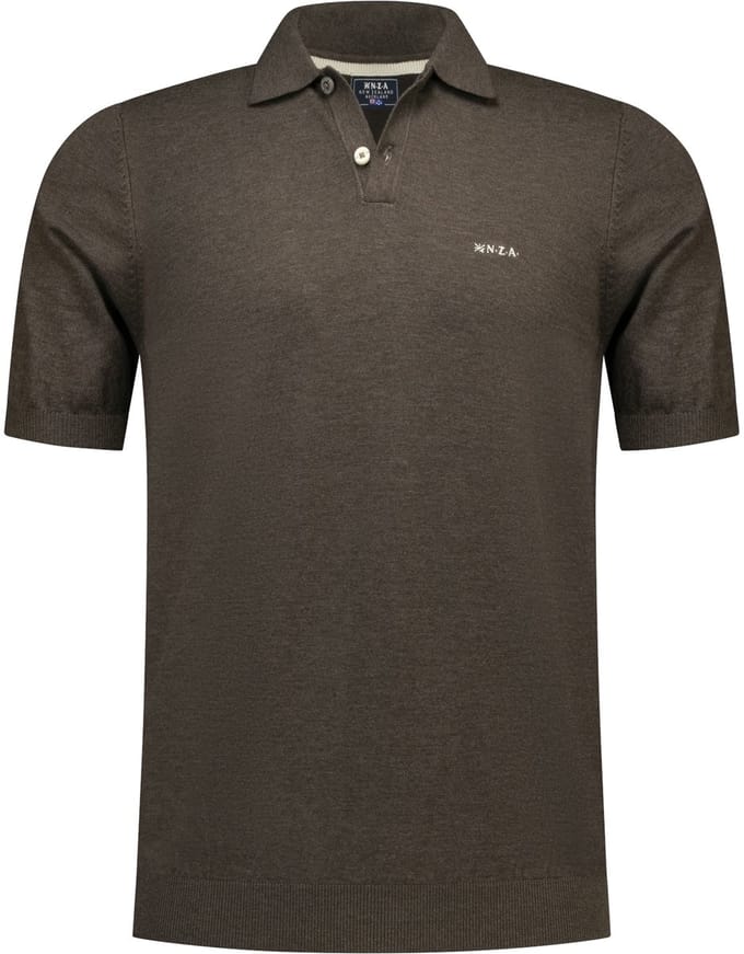 NZA - Heren polo - Maat 3XL - Mannen - Bruin - Viscose