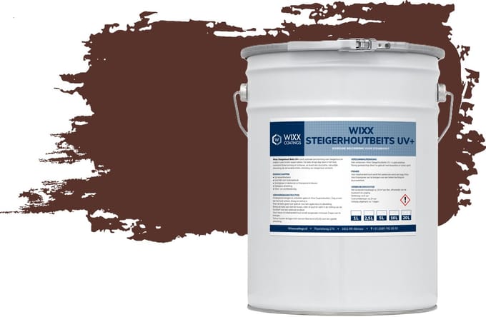 Wixx Steigerhoutbeits UV+ - 5L - RAL 8015 | Kastanjebruin