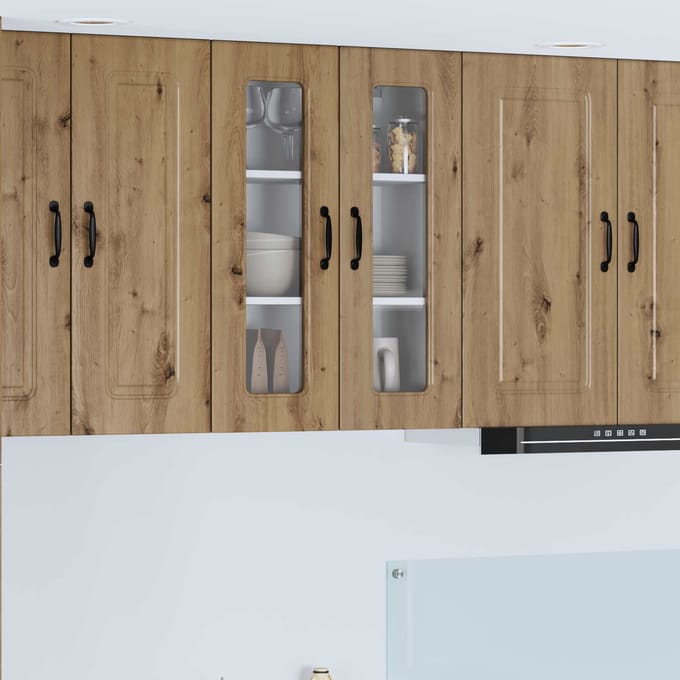 vidaXL - Vaatwasserpaneel - KALMAR - Artisan - Eiken - 60 - x - 31 - x - 80 - cm