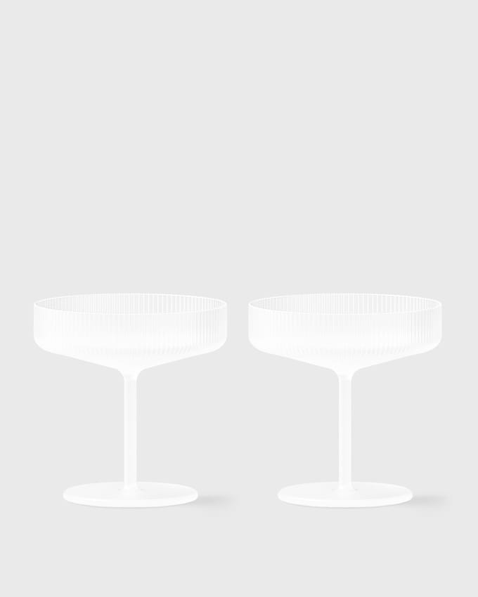 Ripple ChampagneSaucers-Setof2-Frosted