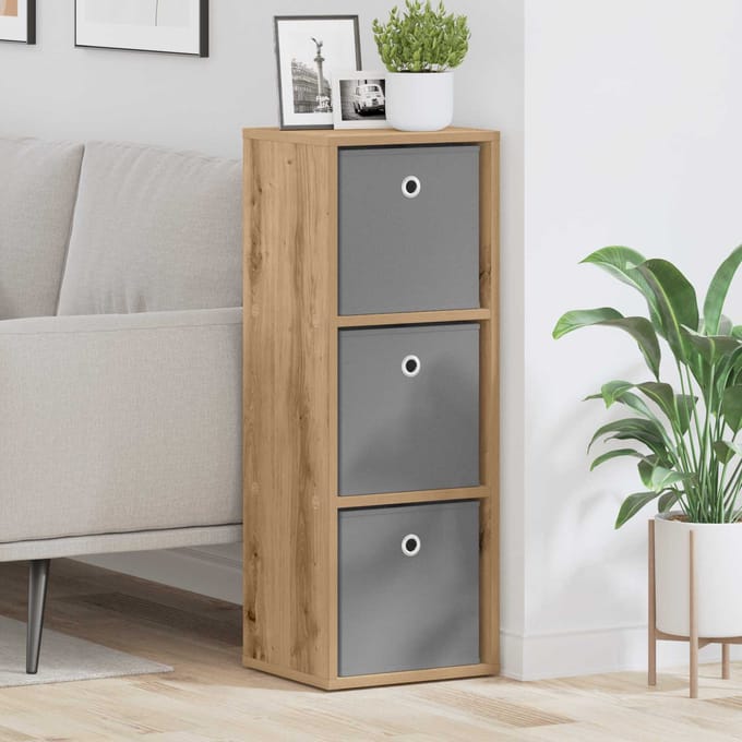 vidaXL - Dressoir - Artisan - Eiken - 30,5 - x - 27 - x - 84,5 - cm