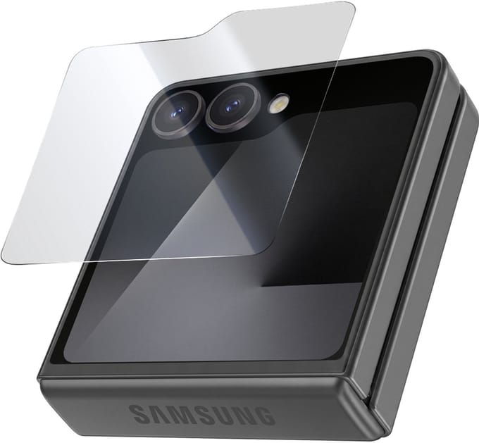 Force Case, Screenprotector geschikt voor Samsung Galaxy Z Flip 7 FE - 2.5D 9H+ Tempered Glass, Transparant