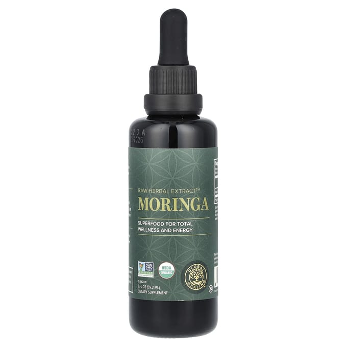 Global Healing, extrait de plantes brutes, Moringa, 2 fl oz (59,2 ml)