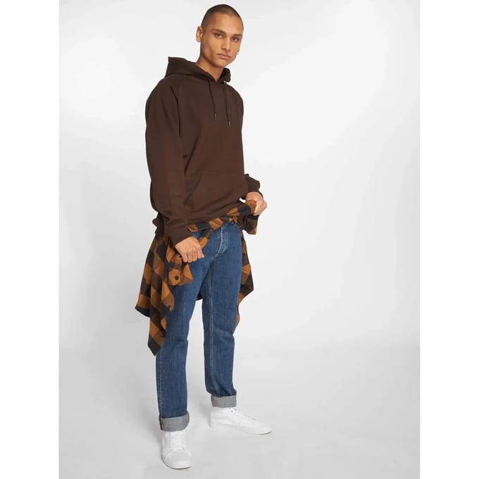 Urban Classics - Blank Hoodie/trui - S - Bruin