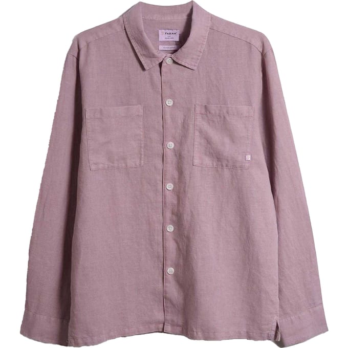 Farah Heren Nelson Slub Shirt (Roze)