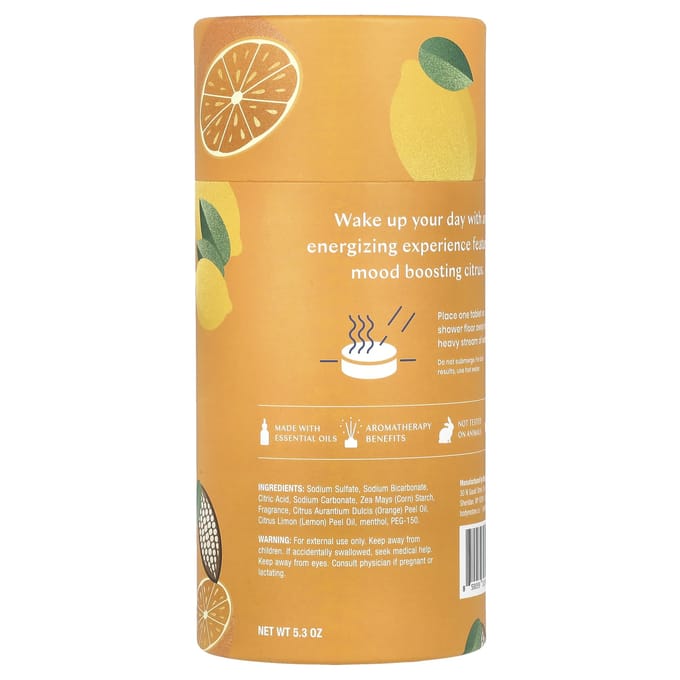 Shower Steamers Citrus Mix 6-pack - Body Restore - Douche Tabletten met Etherische Oliën - Aromatherapie Douche - Wellness Cadeau