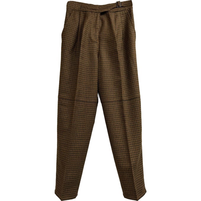 Etro geruite broek van bruine wol