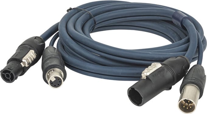 Combikabel DAP FP1610 - IP65 PowerCON True1 & 5-pin XLR 10 m