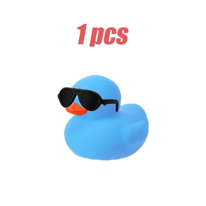 1-100 Stuks Mini Rubberen Eendjes Blauwe Set In Bulk Met Zonnebril Drijvend Piepend Klein Rubberen Eend Speelgoed Voor Feest Verjaardag Benodigdheden