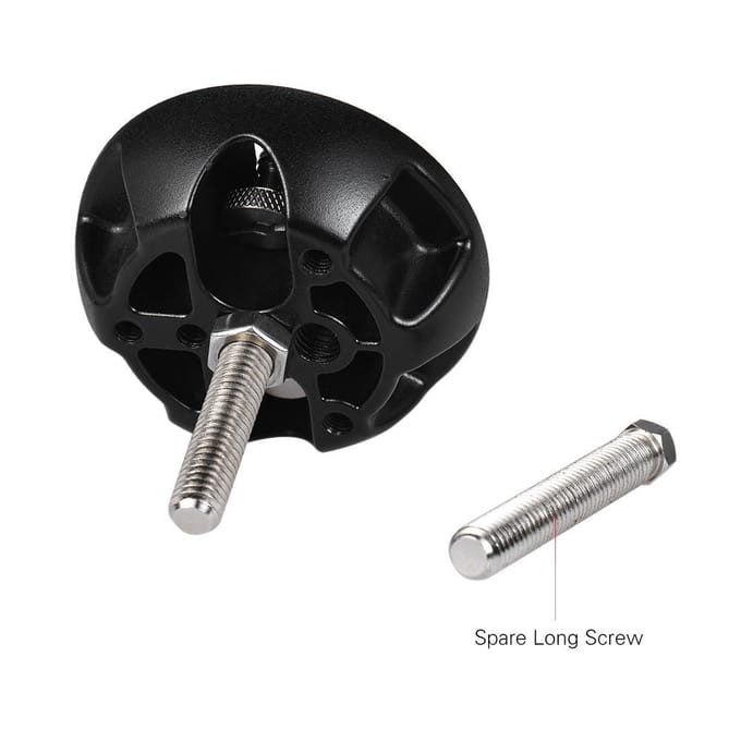 75mm Half Ball Flat to Bowl Adapter met 1/4  en 3/8  Schroeven voor Fluid Head Statief DSLR Rig Camera black