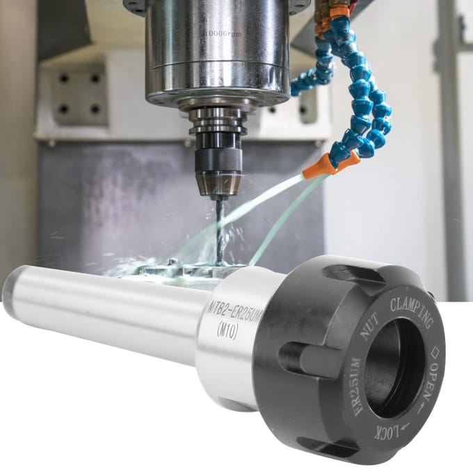 Mandrin à pince à queue conique MTB2 ER25 MT2, porte-outil de fraisage CNC, filetage M10