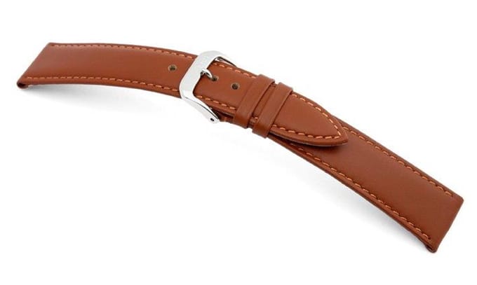 Lederband Arezzo 16mm cognac, glad